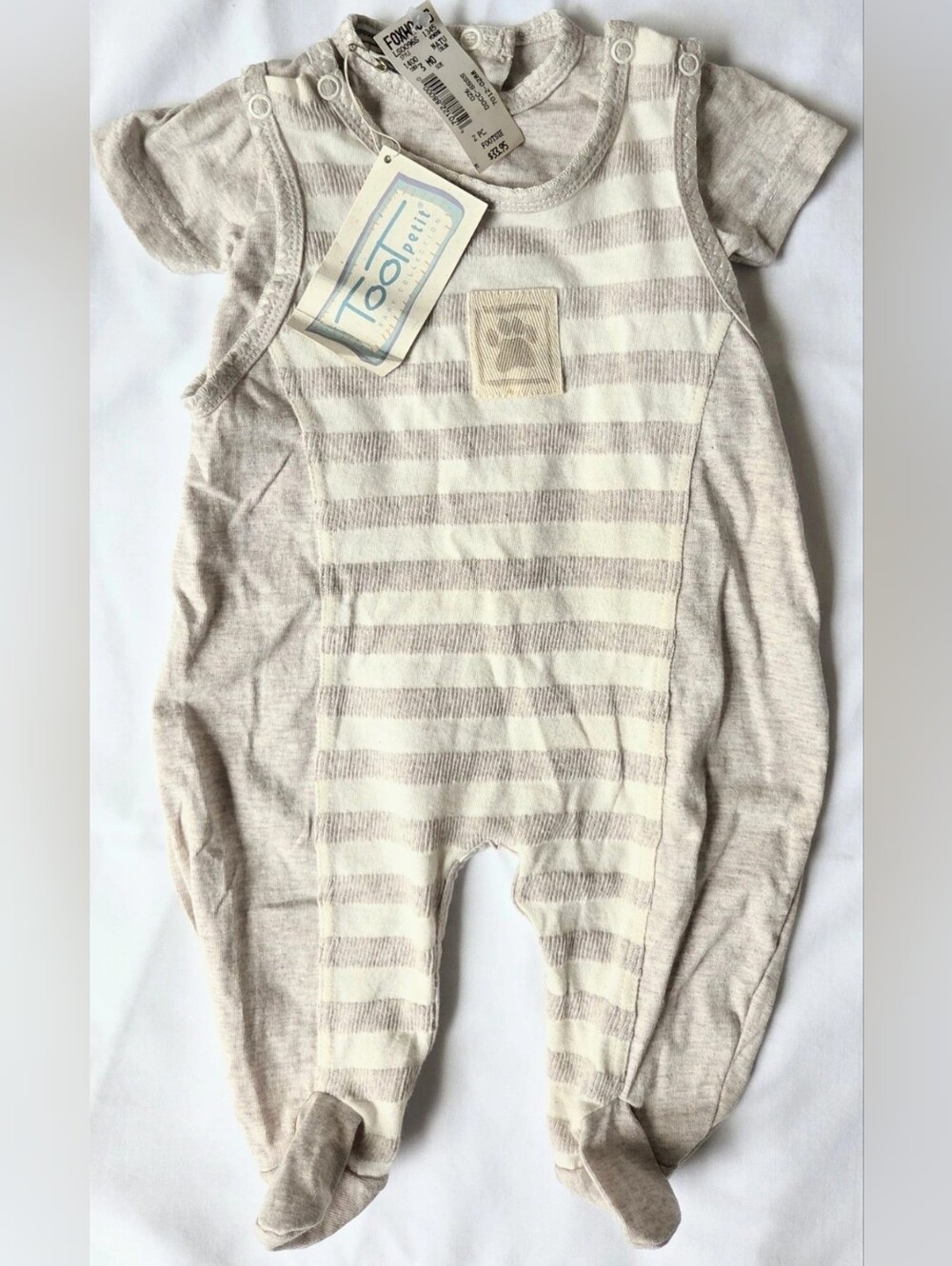 TOOT Petit Botique TOOTpetite NEW vintage Baby Infant Clothes 2pc Size 3m Cotton